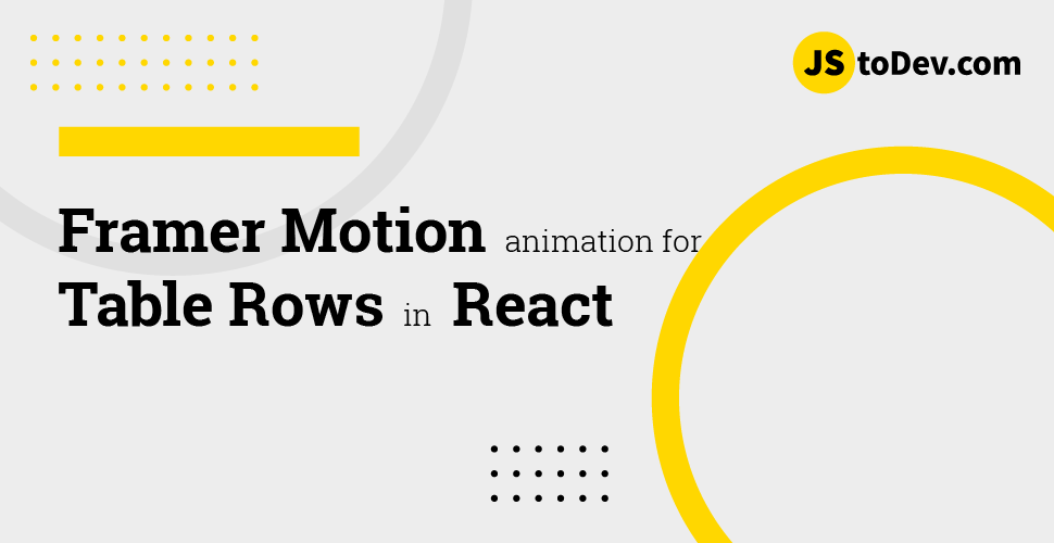 How to create a waterfall like animation for table rows in React using Framer Motion